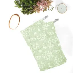 Sage Green Banana Jacquard Floral 250 GSM 2 Pcs Hand Towel by DOCTOR TOWELS-picture-31