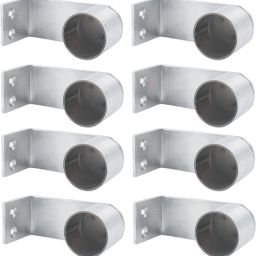 S.S Heavy L Band Curtain rod Support,(3 mm) Rod Rail Bracket, Rod rail Brackets Patti support, (1 X 3 inch) (Pack of 8) Shelf Bracket-5
