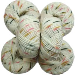 Vaman Acrylic Knitting Wool/Yarn Multi Shaded White 03 (Pack of 6) Baby Soft Wool Ball Hand Knitting Wool/Art Craft Soft Fingering Crochet Hook Yarn, Needle Knitting Yarn Thread Dyed-15