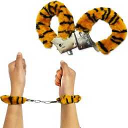 Handcuffs Bachelorette Party Favors Police Role Play Costume Accessories-Tiger-22
