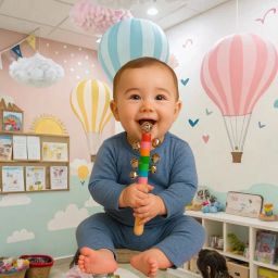 soft ring design cheerful jingle fun handle Rattle-image-0
