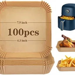 100 Pcs Disposable Air Fryer Paper Liners, Non Stick Oil Resistant Baking Paper Airfryer Tray-picture-21