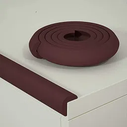 Baby Proofing Edge Corner Protector, Soft Rubber Foam Table Bumper Guard, 3M Taped Corners, 6 ft Edge Brown (Pack of 1)-picture-32