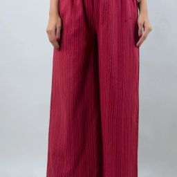 Women Regular Fit Maroon Viscose Rayon Trousers-image-54