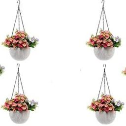 Plastic Hanging Planter Set, Multicolour, Pot For Home, Office, Balocny, Hall Plant Container Set-image-92