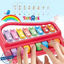 2 in 1 Baby Piano Xylophone Toy 8 Multicolored Key Keyboard Baby Kids Girls Boy-image-125