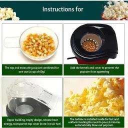 lipzie Combo C1079 Popcorn Maker & USB Rechargeable Blender & Mini Juicer 1.2 L Popcorn Maker image 2