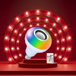 Clairbell Bluetooth Music Bulb Speaker With Remote Control Change Disco light for HomeQ153 Smart Bulb-image-18