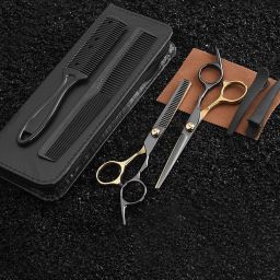 Hair Cutting Scissors Kit, Professional Barber Shears Set with Hair Scissors IKM Scissors-image-1