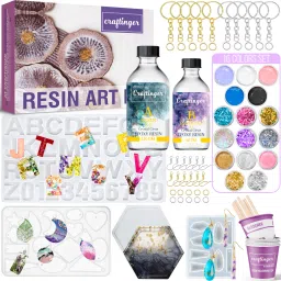 Resin Art Keychain Coaster Earring Making kit With 200 Gm Epoxy Resin & More-2