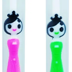 Stylish Barbie Doll Toothbrush with Protective & Hygiene Lid Cover. Ultra Soft & Gentle Bristles Specially for your PRINCESS Extra Soft Toothbrush-image-46