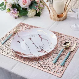 dakshya industries Rectangular Pack of 2 Table Placemat image 3