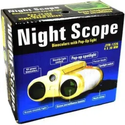 Netigems Binoculars Night Scope 4x30 Telescope with Pop-up Spotlight and Night-Beam Vision Binoculars Telescope (30 mm , Beige , Grey) Binoculars-image-7