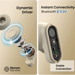 portronics Harmonics Twins S16 in Ear Earbuds With Mic,24H Playtime,GameMode,Clear Calls Bluetooth Headset image 2