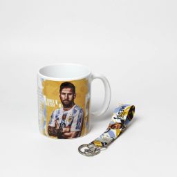 FOOTBALL LOVER MESSI MUG AND KEY CHAIN Ceramic Coffee Mug-image-50