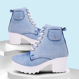 High Ankle Denim Boots For Womens And girls Boots For Women-image-46
