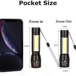 vaxtore USB torch light led Powerfull Torch Light Emergency Light Powerfull 10W Light Torch image 4