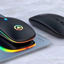 AltiCare LED Wireless Mouse, Rechargeable Slim Silent Mouse 2.4G Portable Mobile Optical Office Mouse Wireless OpticalGaming Mousewith Bluetooth image 2