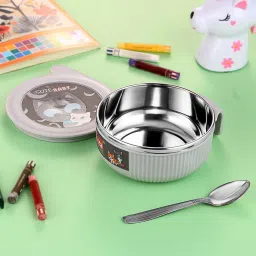 Stainless Steel Air Tight Baby Feeding Bowl | BPA Free Bowl | 380ML- Stainless Steel-29