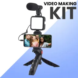 ZOKMOB Vlogging Kit For Mobile Phone Video Recording Kit Tripod Kit, Tripod Bracket, Tripod, Monopod, Monopod Kit-11