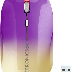 ZEBRONICS Poise Wireless Ambidextrous Optical Mouse Rechargeable Wireless Mouse ,1600DPI, Silent Ergonomic, 4 Buttonswith Bluetooth-0