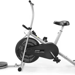 Air Bike with Twister Board Fix Arms for Cardio Weight Loss Gym Workout Upright Stationary Exercise Bike-22