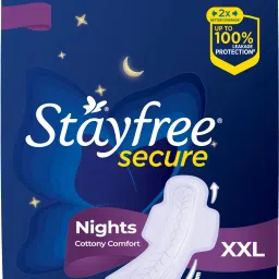 Secure Nights|Cottony Comfort|Upto 100% leakage protection|Odour Control Sanitary Pad-77