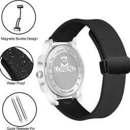 lorenz Date Dial Analog Watch with Blue Magnetic Lock Strap Analog Watch- For Men MK-4087R image 3