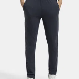 jockey AM75 Super Combed Cotton Rich Men Solid Grey Track Pants-picture-2