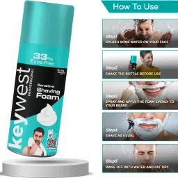 keywest Professional Sensitive Pre-Shaving Foam for Men image 5