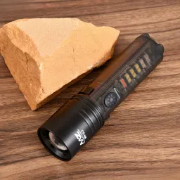 mz M933 (ZOOMABLE METAL TORCH) 8 Modes Flashlight, Super Bright 80W Laser LED Light Torch image 3