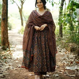 klosia Women Viscose Rayon Kurta Pant Dupatta Set-picture-37