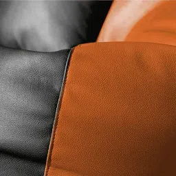 shira 24 4XL Bean Bag with Footrest & Cushion Ready to Use with Beans ( Orange::Black-4XL) Bean Bag SofaWith Bean Filling image 2