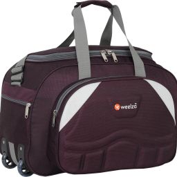 55 L Strolley Duffel Bag - Heavy Duty Branded Quality Duffel Luggage Travel Bag - Purple - Regular Capacity-image-90