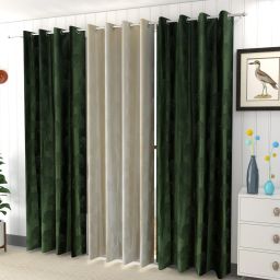 243 cm (8 ft) Polyester Room Darkening Long Door Curtain (Pack Of 3)-image-31