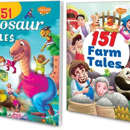 go woo 151 Dinosaur Tales, 151 Farm Tales | Set Of 2 Story Books-picture-44