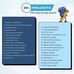 mechatron robotics 30+ DIY Electronics STEM Basic Project Kit (ESP2V4) for Age 8+ with FREE Course Electronic Components Electronic Hobby Kit image 3