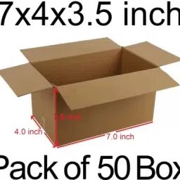 Corrugated Cardboard 3 PLY SIZE: L: 7 Inch W: 4 Inch H: 3.5 Inch-PREMIUM QUALITY Packaging Box-18