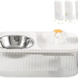 Cat Water Fountain, Cat Feeding & Watering Supplies 2 in 1 Water Fountain-image-51