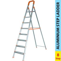 8 step with Heavy Duty Foldable Durable Steel Wide Ladder for Home ,Big Foot Aluminium, Steel, Plastic Ladder-42