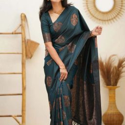 Woven Banarasi Art Silk Saree-image-30