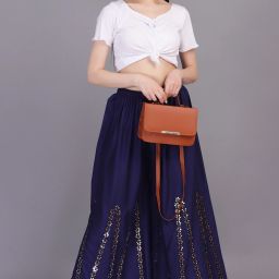 Women Flared White Viscose Rayon Trousers-image-65