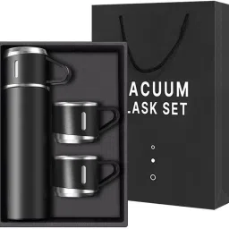 Double Wall Vacuum Insulated Flask Set with Three Cups for Hot & Cold 500 ml Flask-image-8
