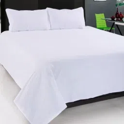 220 TC Cotton Double Solid Flat Bedsheet-13