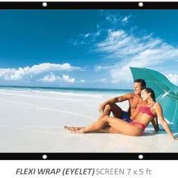 Punnkk 100 INCH EYELET SCREEN 7FTX 5FT Projector Screen Projector Screen (Width 152.4 cm x 213.36 cm Height)-10