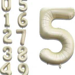 Solid Birthday/Anniversary Party Decoration Foil Plain 5 Number 32" Helium Supported Letter Balloon-image-95