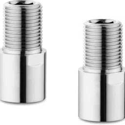 Extension Nipple Faucet For Fitting Full Brass 1.5inch Silver Chrome Pack Of 2 Faucet Nozzle-40