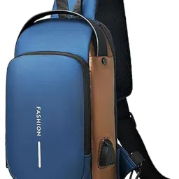 Blue Men & Women Sling Bag Anti Theft Crossbody Sling Bag Chest Backpack Polyester Waterproof Shoulder Bag-image-83