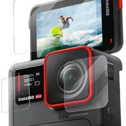 YOUTH MOBI Edge To Edge Tempered Glass for (3 in 1 ) Screen Guard Protector for Insta 360 Ace (Action Camera) (3 P'cs Set)-image-36