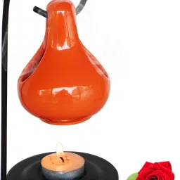 Ceramic Aroma Oil Diffuser Hanging Burner, Orange (4 X 8 INCH) Diffuser Set-image-40